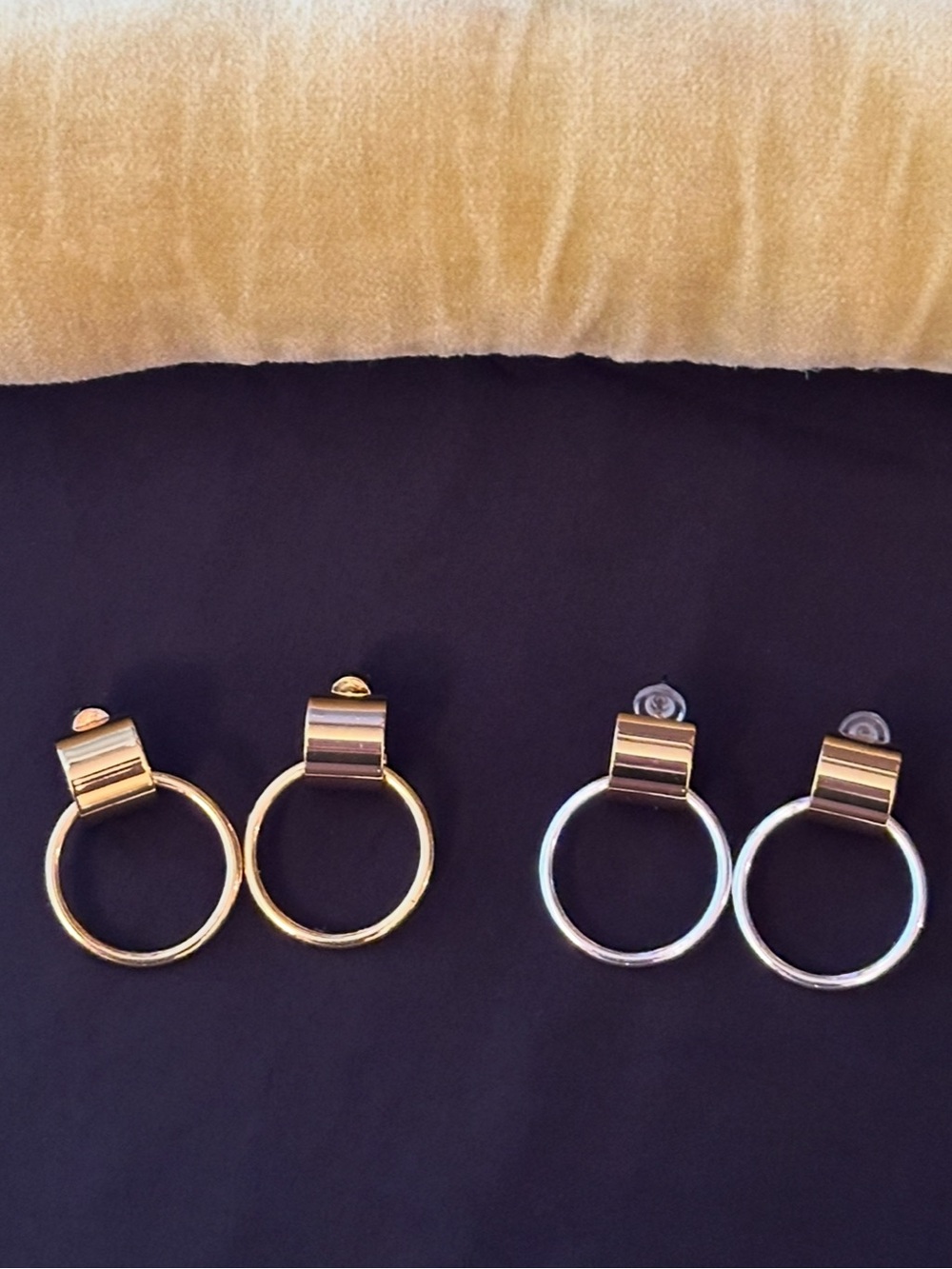 Set of 2 Pair of Jenny Bird Faye Knocker Earrings in Gold & Two-Tone